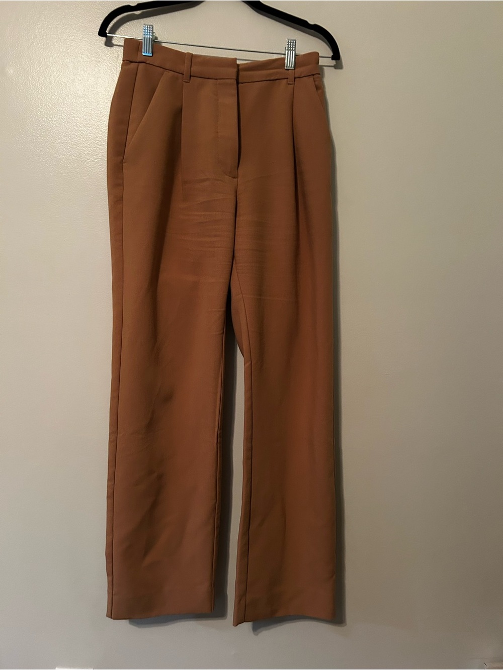 A&F High-Rise Wide-Leg Women’s Pants in Camel Brown